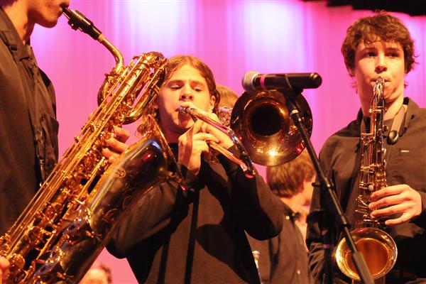 Students performing at the 2023-2024 All County Jazz Concert